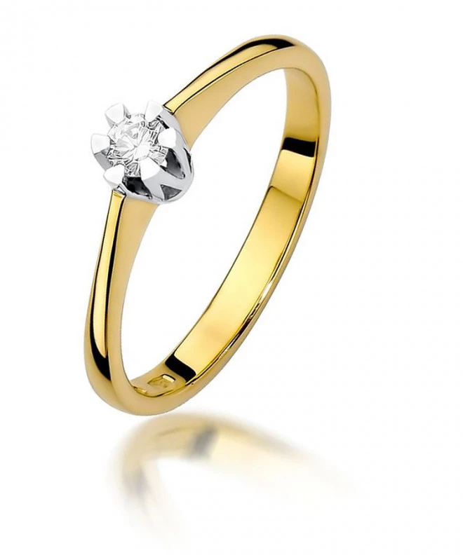 Prsten Bonore - Zlato 585 - Diamant 0,1 Ct 84124