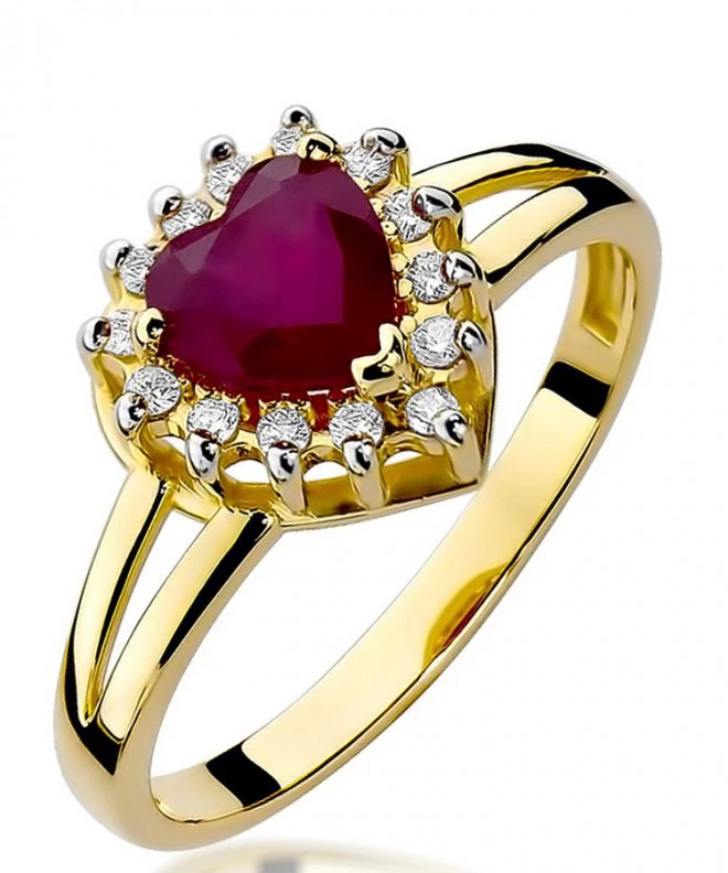 Prsten Bonore - Zlato 585 - Rubín 1,1 Ct 95450