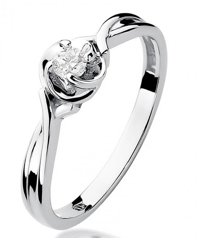Prsten Bonore - Bílé Zlato 585 - Diamant 0,1 Ct 109903