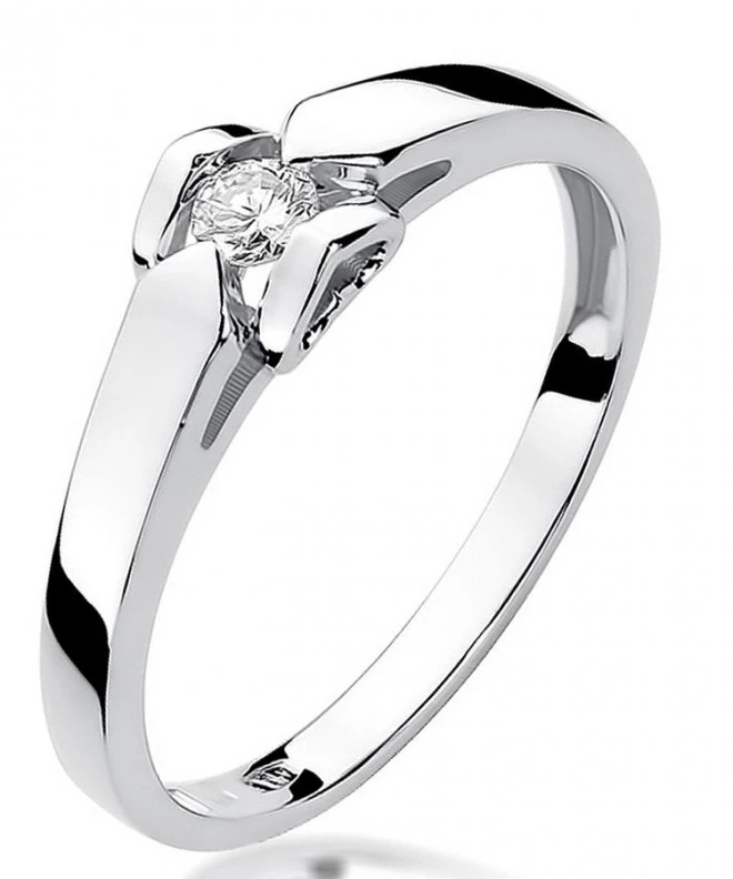 Prsten Bonore - Bílé Zlato 585 - Diamant 0,09 Ct 109902
