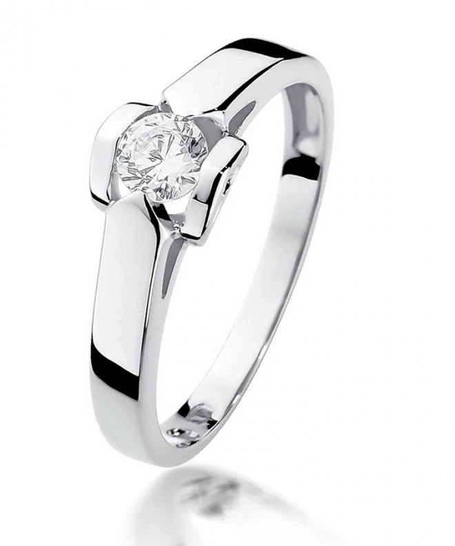 Prsten Bonore - Bílé Zlato 585 - Diamant 0,3 Ct 115113