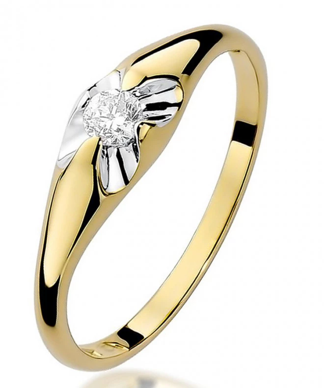 Prsten Bonore - Zlato 585 - Diamant 0,1 Ct 84127