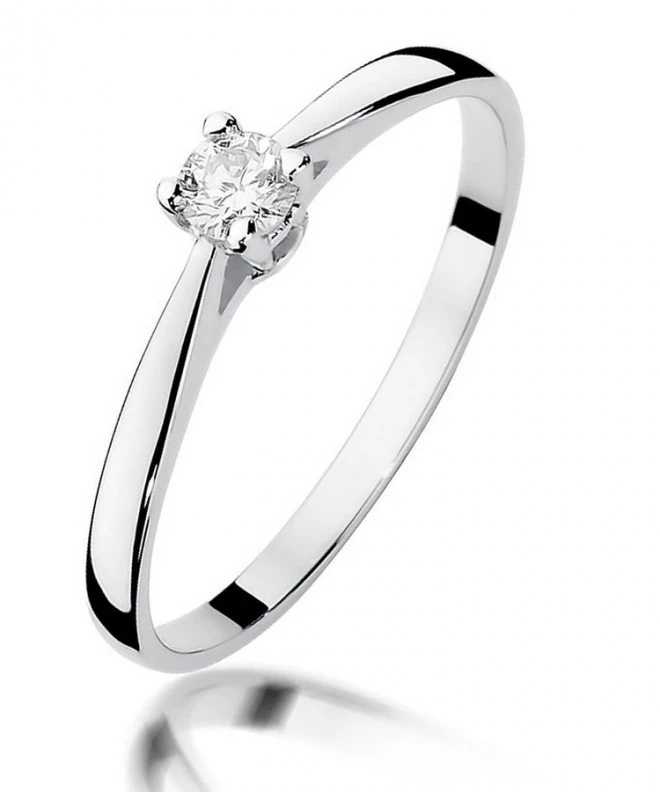 Prsten Bonore - Bílé Zlato 585 - Diamant 0,15 Ct 112009