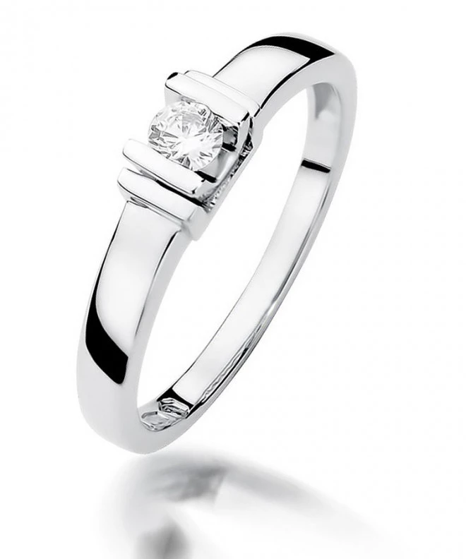Prsten Bonore - Bílé Zlato 585 - Diamant 0,1 Ct 109908