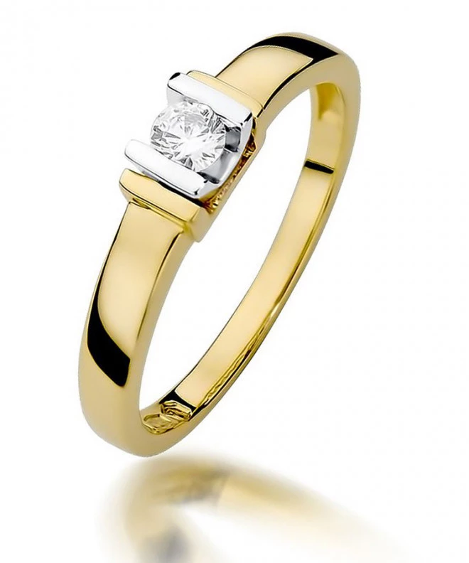 Prsten Bonore - Zlato 585 - Diamant 0,1 Ct 84131