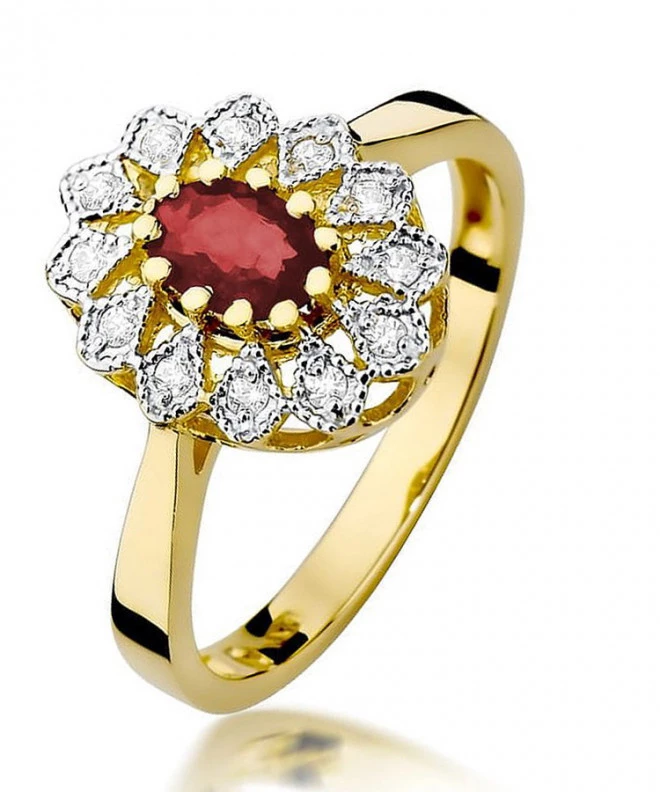 Prsten Bonore - Zlato 585 - Rubín 0,6 Ct 95455