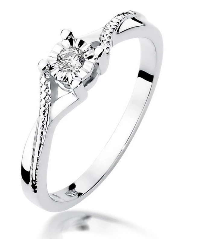 Prsten Bonore - Bílé Zlato 585 - Diamant 0,08 Ct 109910