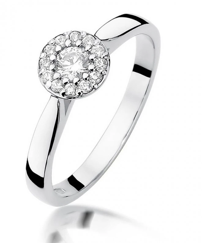 Prsten Bonore - Bílé Zlato 585 - Diamant 0,12 Ct 114085