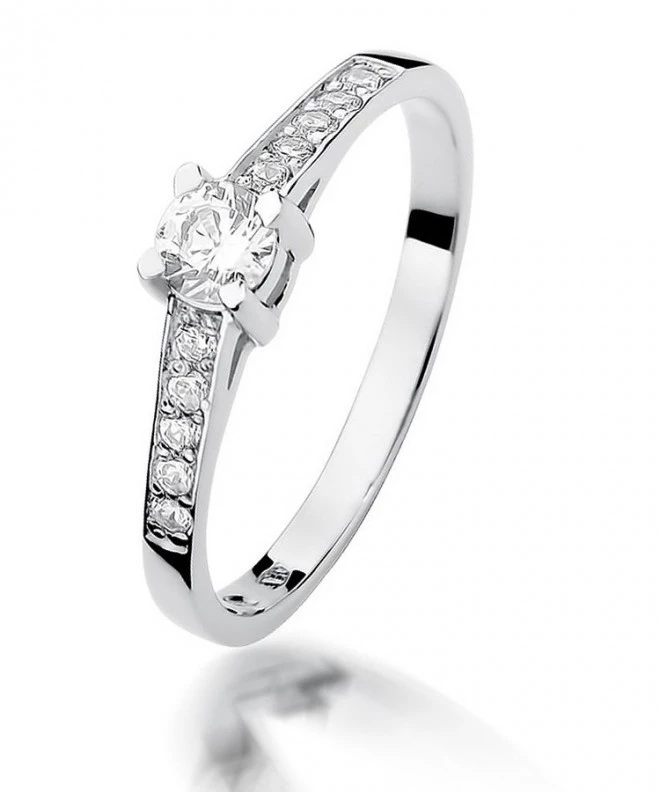Prsten Bonore - Bílé Zlato 585 - Diamant 0,3 Ct 116240