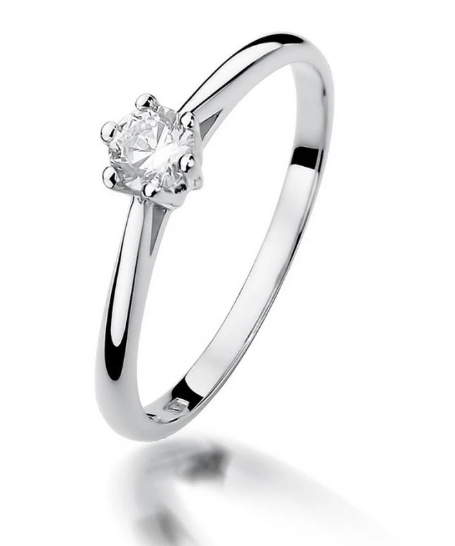 Prsten Bonore - Bílé Zlato 585 - Diamant 0,15 Ct 112014