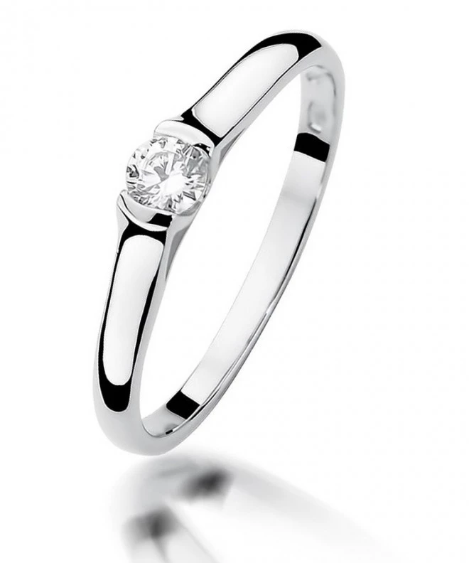 Prsten Bonore - Bílé Zlato 585 - Diamant 0,15 Ct 112017