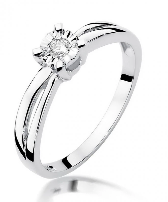 Prsten Bonore - Bílé Zlato 585 - Diamant 0,08 Ct 109909