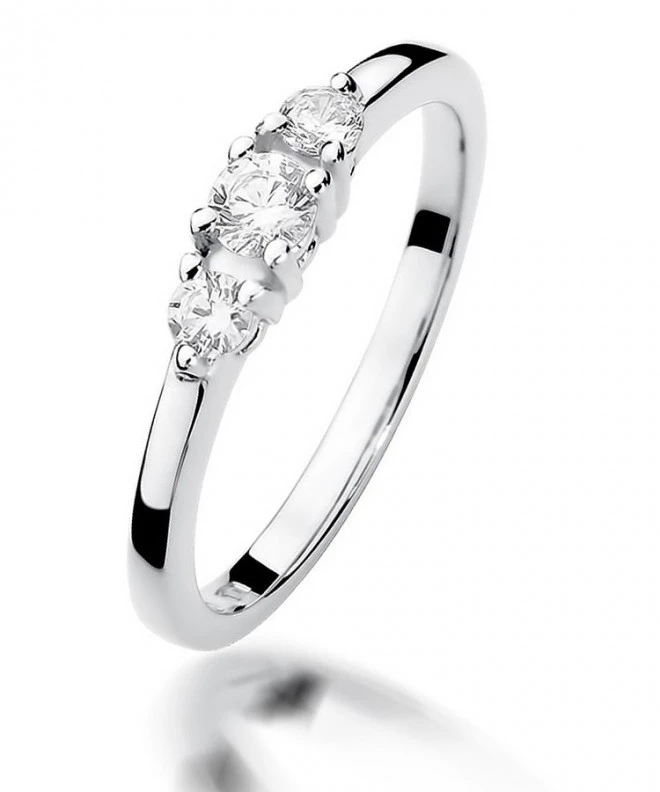Prsten Bonore - Bílé Zlato 585 - Diamant 0,15 Ct 115127