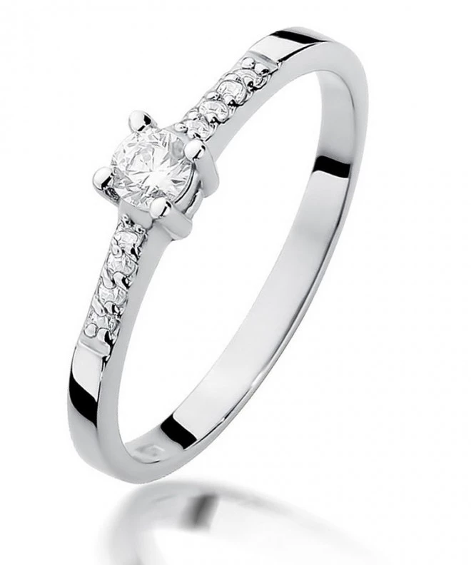 Prsten Bonore - Bílé Zlato 585 - Diamant 0,15 Ct 114089