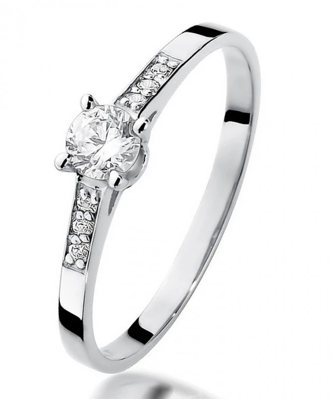 Prsten Bonore - Bílé Zlato 585 - Diamant 0,15 Ct 114095