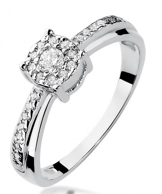 Prsten Bonore - Bílé Zlato 585 - Diamant 0,08 Ct 114081