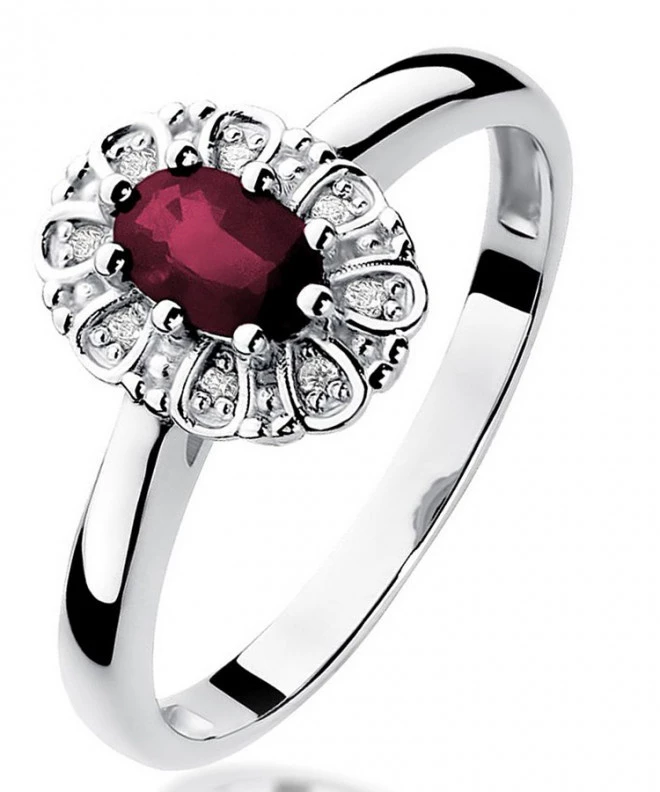 Prsten Bonore - Bílé Zlato 585 - Rubín 0,6 ct 121371