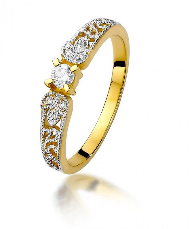 Prsten Bonore - Zlato 585 - Diamant 0,1 Ct 86172