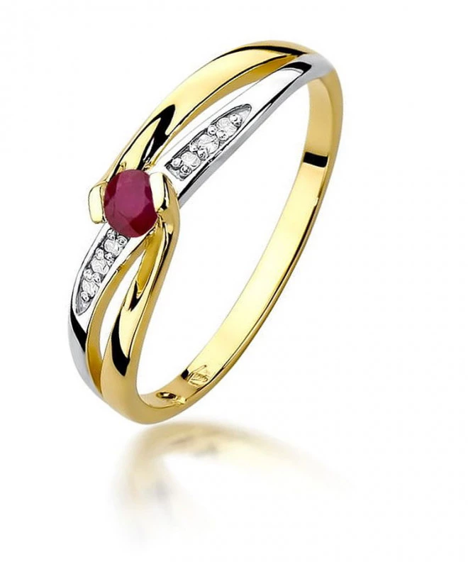 Prsten Bonore - Zlato 585 - Rubín 0,15 Ct 96448