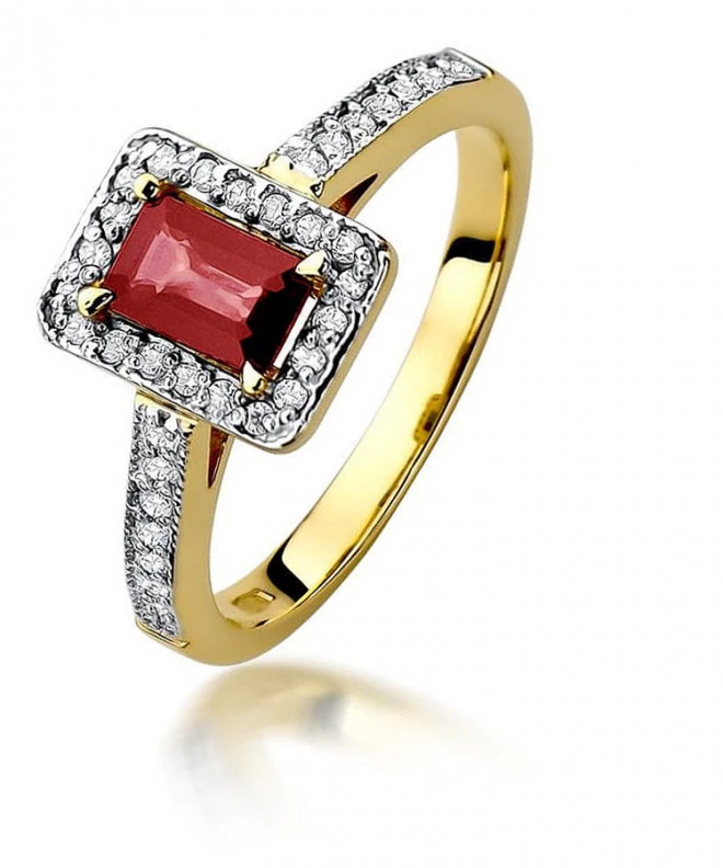 Prsten Bonore - Zlato 585 - Rubín 0,8 Ct 96449