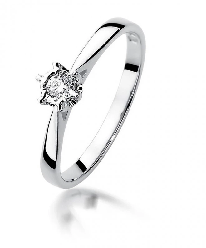 Prsten Bonore - Bílé Zlato 585 - Diamant 0,05 Ct 107833