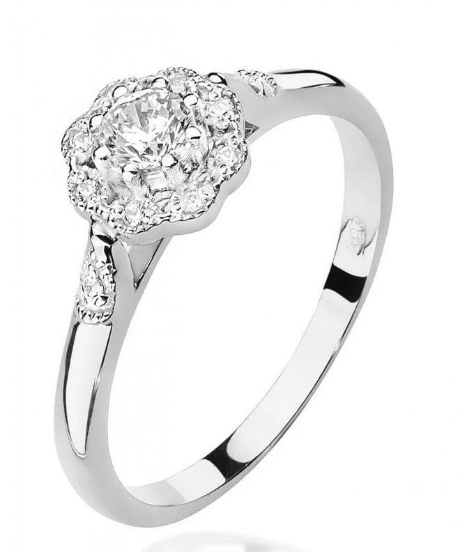 Prsten Bonore - Bílé Zlato 585 - Diamant 0,23 Ct 115122