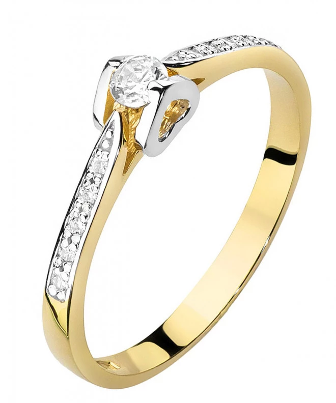Prsten Bonore - Zlato 585 - Diamant 0,1 Ct 86178