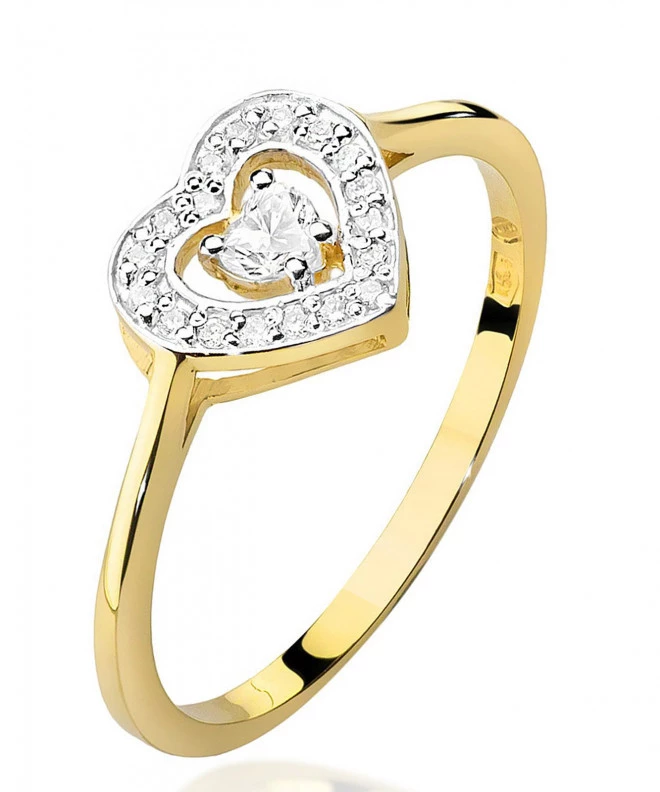 Prsten Bonore - Zlato 585 - Diamant 0,1 Ct 87205