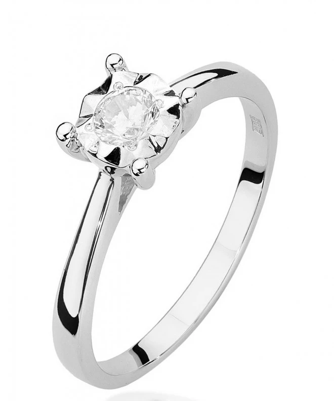 Prsten Bonore - Bílé Zlato 585 - Diamant 0,2 Ct 113050