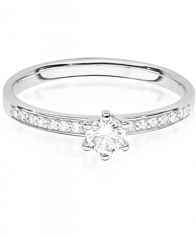 Prsten Bonore - Bílé Zlato 585 - Diamant 0,1 Ct 113053