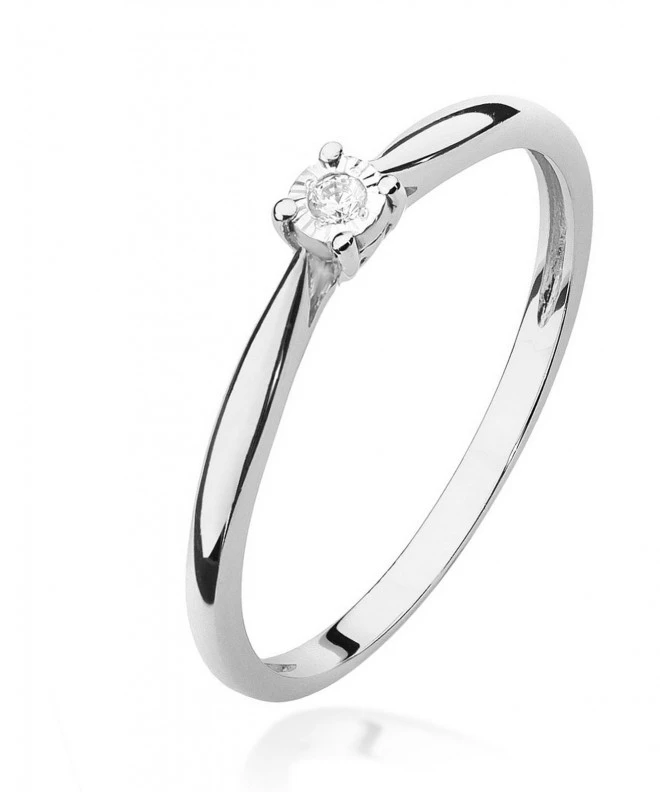 Prsten Bonore - Bílé Zlato 585 - Diamant 0,01 Ct 107834