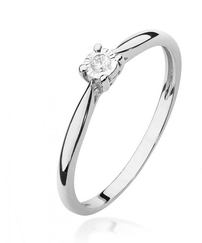 Prsten Bonore - Bílé Zlato 585 - Diamant 0,03 Ct 107835