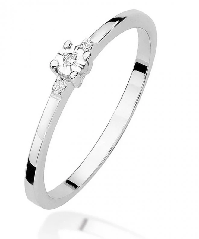 Prsten Bonore - Bílé Zlato 585 - Diamant 0,0086 Ct 107837