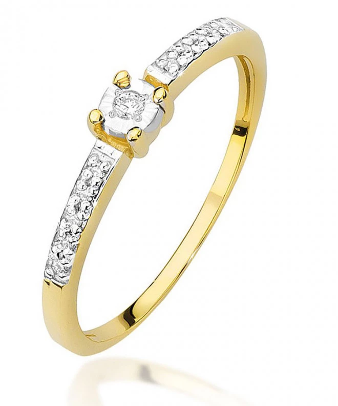 Prsten Bonore - Zlato 585 - Diamant 0,02 Ct 84148