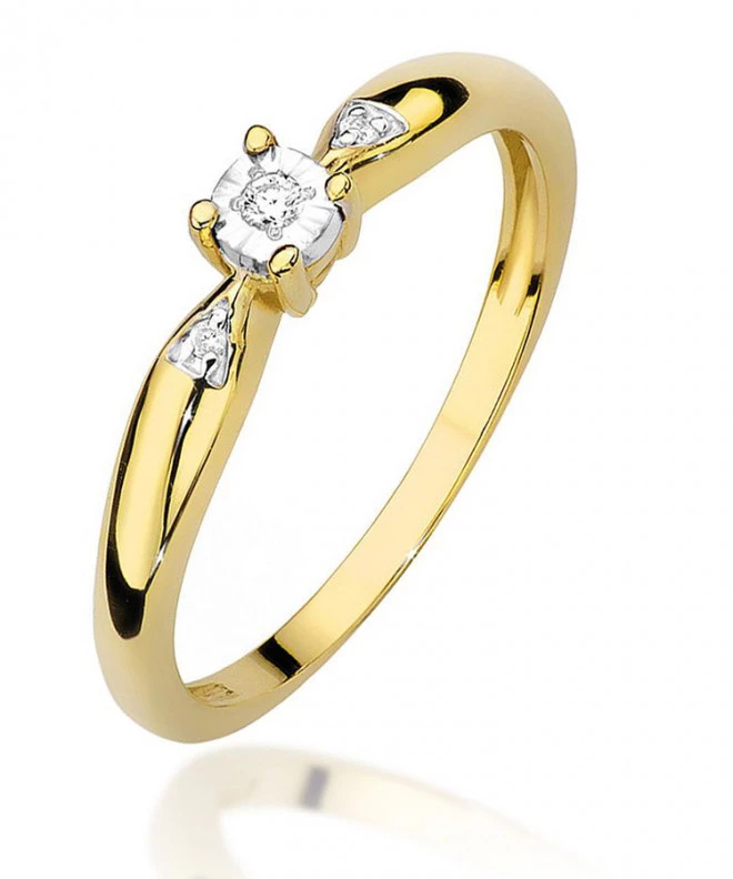 Prsten Bonore - Zlato 585 - Diamant 0,02 Ct 82060