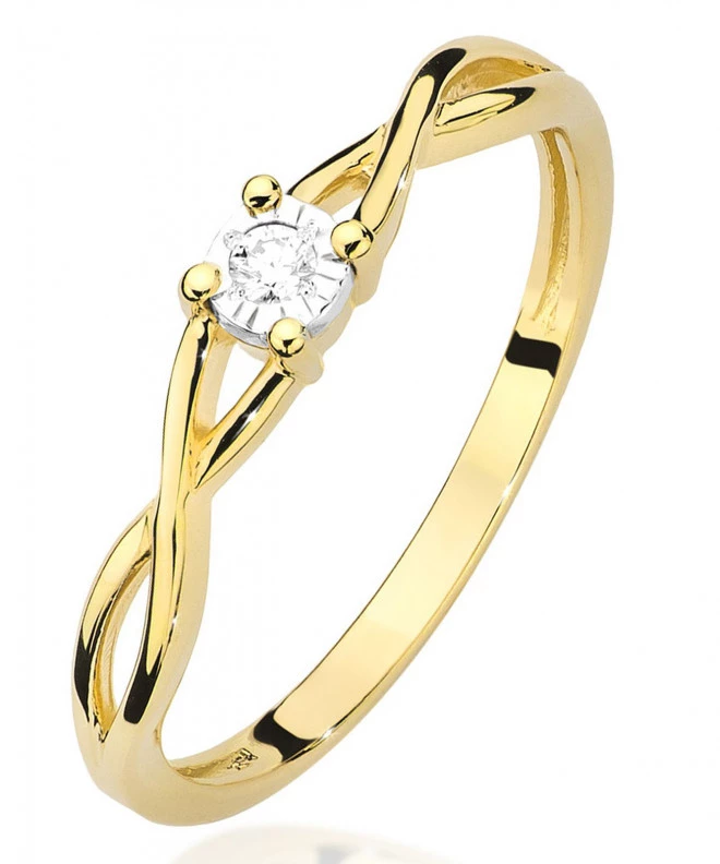Prsten Bonore - Zlato 585 - Diamant 0,03 Ct 82061