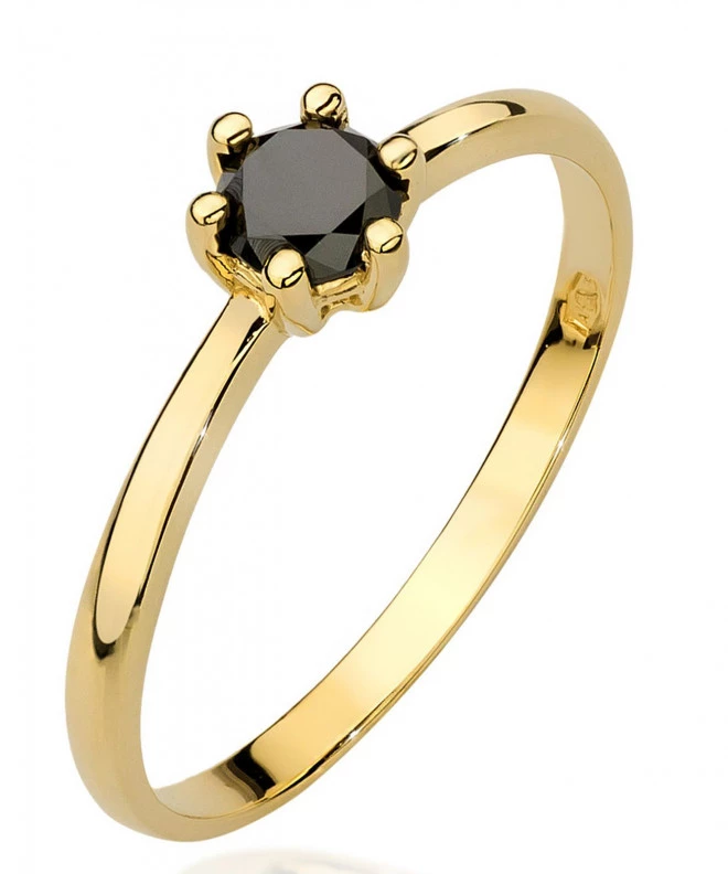 Prsten Bonore - Zlato 585 - Černý Diamant 0,3 Ct 93388