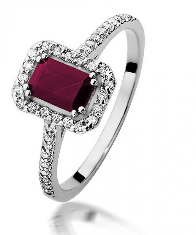 Prsten Bonore - Bílé Zlato 585 - Rubín 0,8 ct 122370