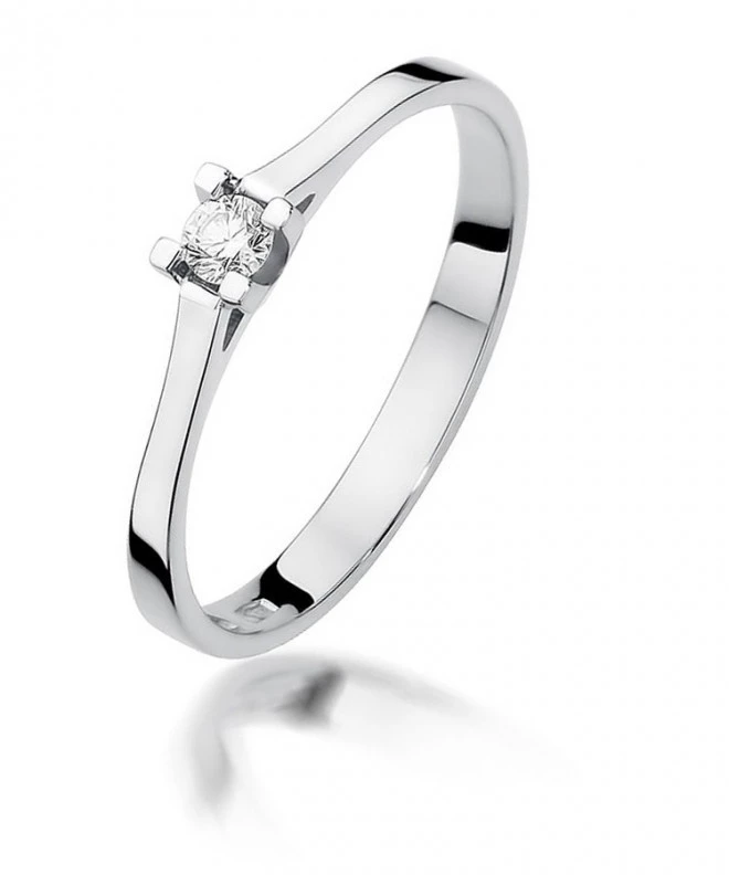 Prsten Bonore - Bílé Zlato 585 - Diamant 0,09 Ct 110908