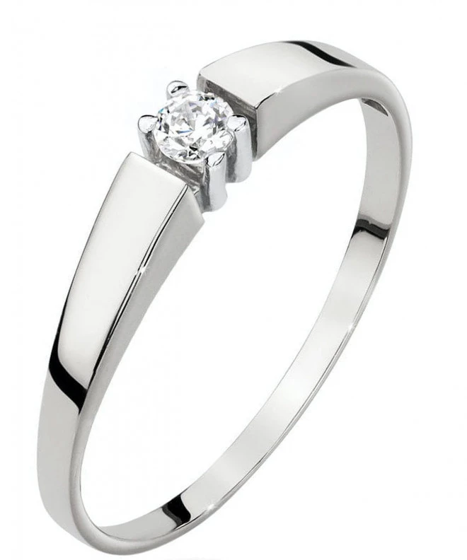 Prsten Bonore - Bílé Zlato 585 - Diamant 0,08 Ct 110917