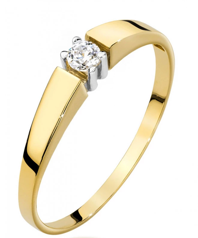 Prsten Bonore - Zlato 585 - Diamant 0,1 Ct 85142