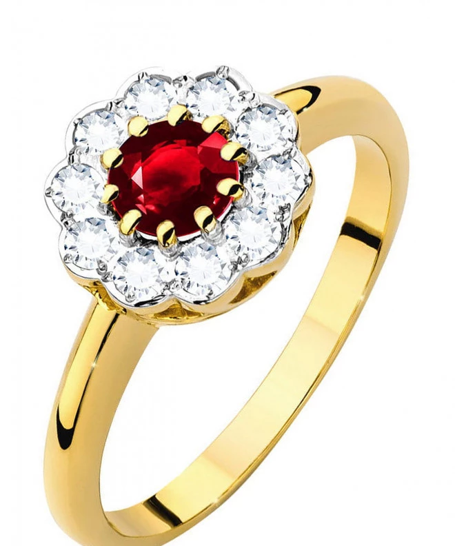 Prsten Bonore - Zlato 585 - Rubín 0,6 Ct 96454
