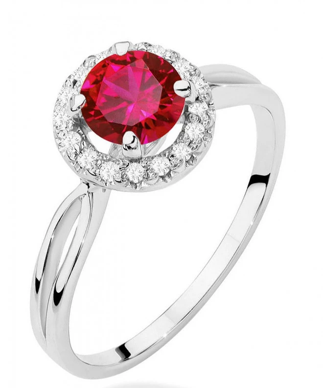 Prsten Bonore - Bílé Zlato 585 - Rubín 1,2 ct 122380