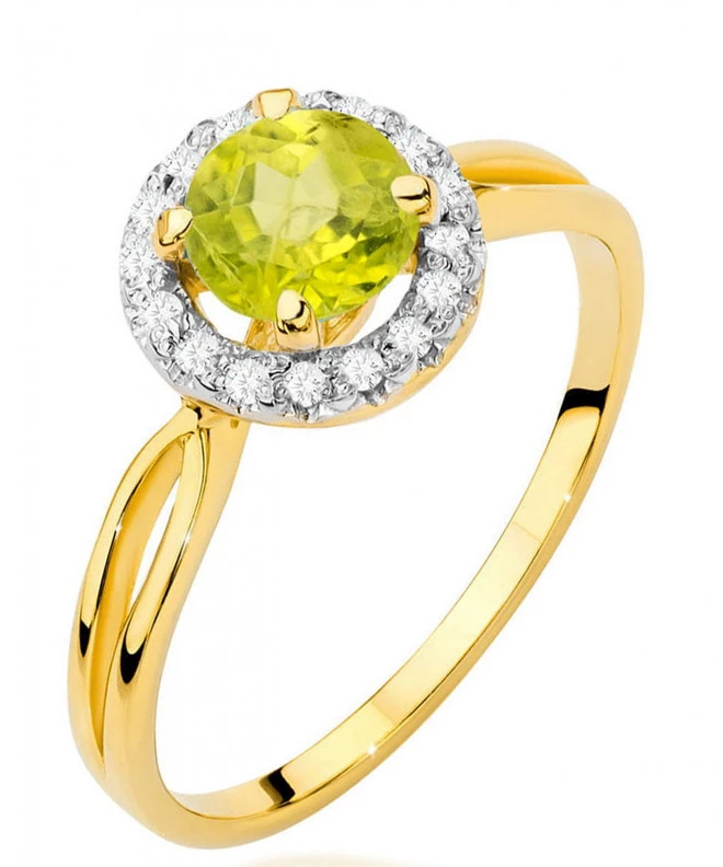 Prsten Bonore - Zlato 585 - Olivín 0,9 Ct 94411