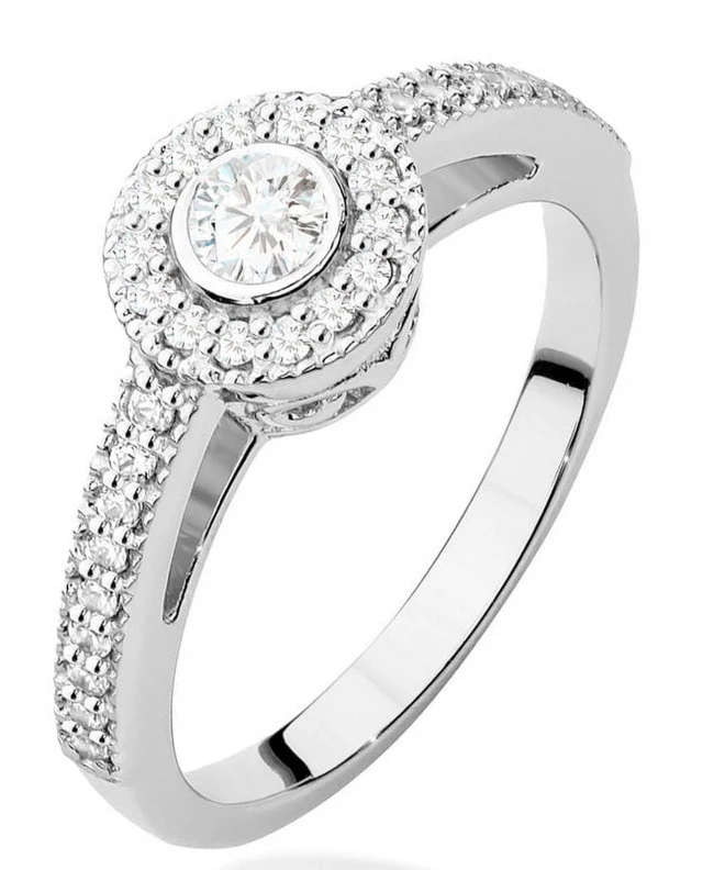 Prsten Bonore - Bílé Zlato 585 - Diamant 0,15 Ct 116216