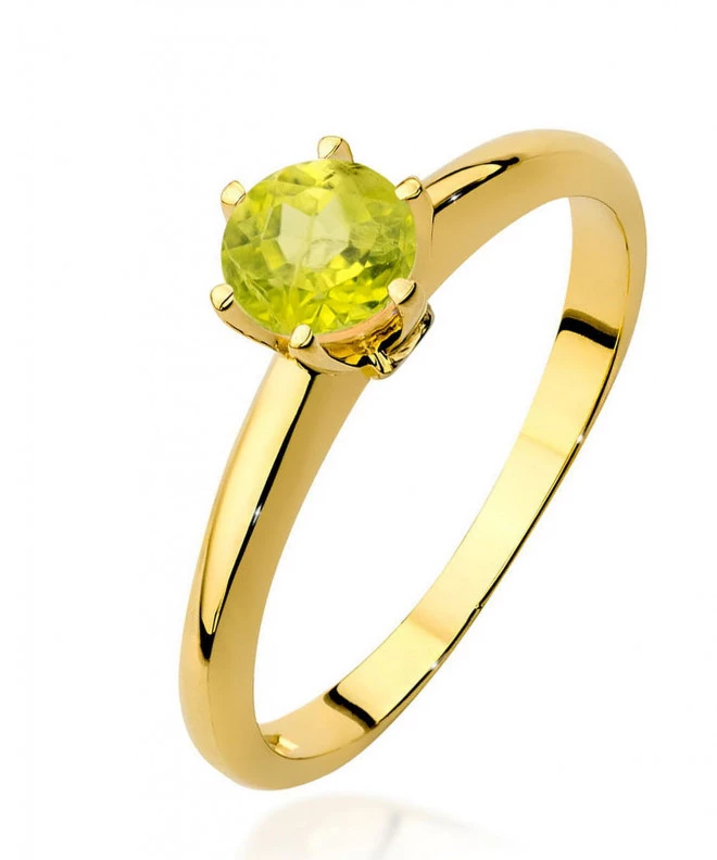 Prsten Bonore - Zlato 585 - Olivín 0,6 Ct 94413