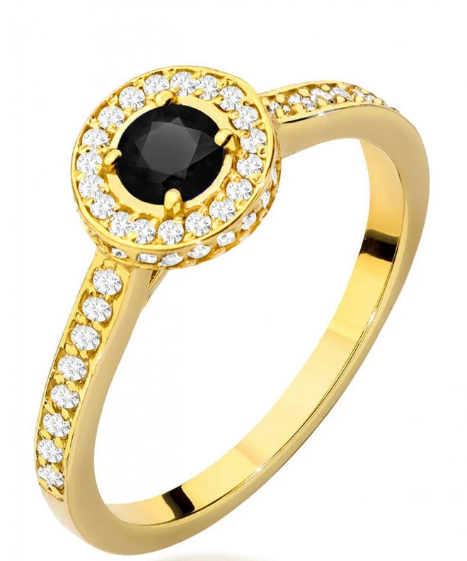 Prsten Bonore - Zlato 585 - Černý Diamant 0,3 Ct 93392