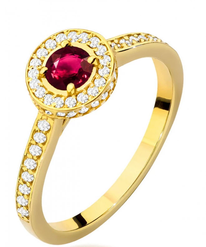 Prsten Bonore - Zlato 585 - Rubín 0,35 Ct 96458