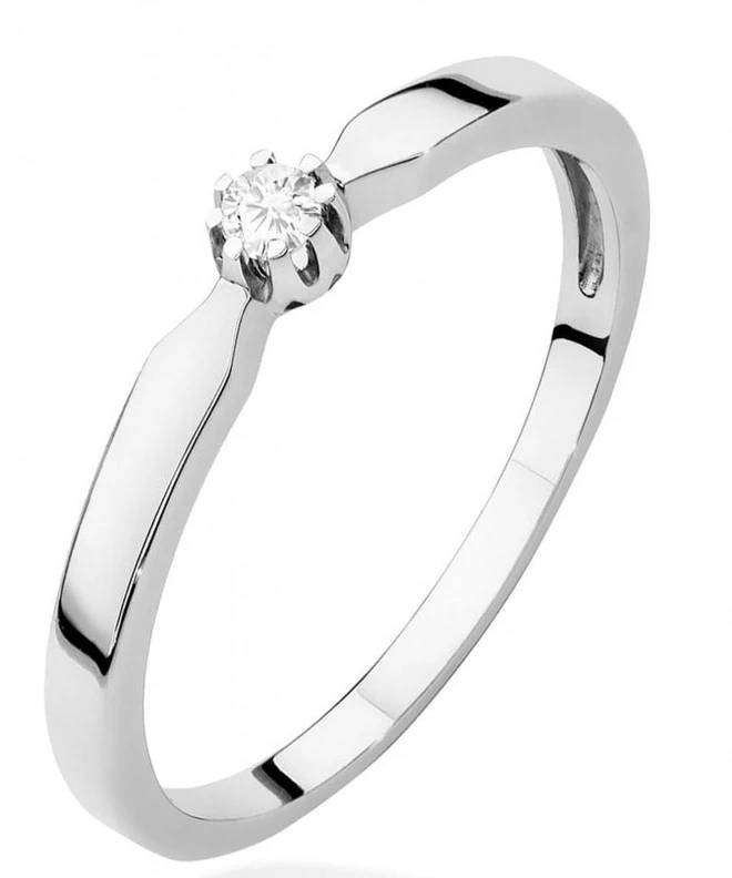 Prsten Bonore - Bílé Zlato 585 - Diamant 0,04 Ct 107843