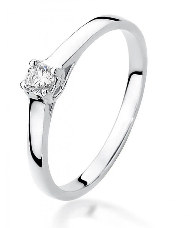 Prsten Bonore - Bílé Zlato 585 - Diamant 0,12 Ct 112033